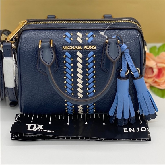 MICHAEL KORS BEDFORD XS DUFFLE XBODY NAVY MULTI - Picture 13 of 15